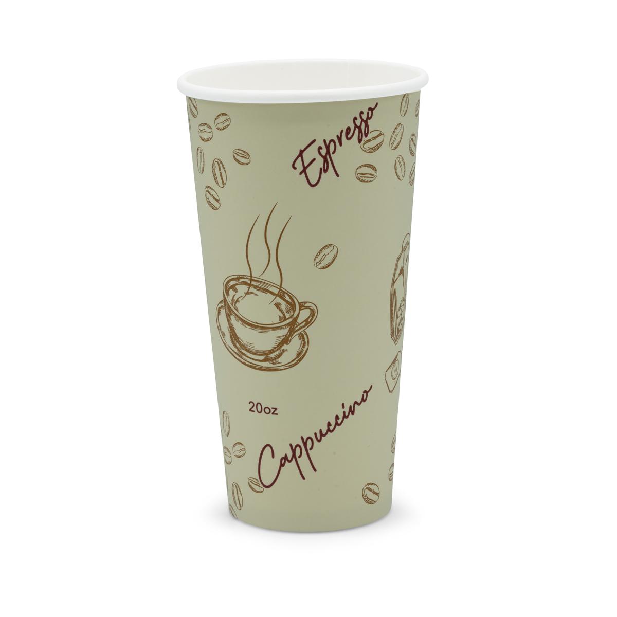 Victoria Bay Hot Cup 20 OZ Paper White Serenity 1000/Case