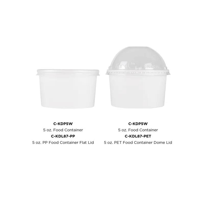 Food Container Base 5 OZ Paper White 1000/Case