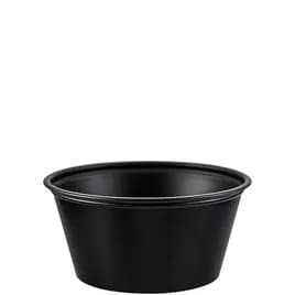 Solo® Souffle & Portion Cup 3.25 OZ PS Black Round Stackable 250 Count/Pack 10 Packs/Case 2500 Count/Case