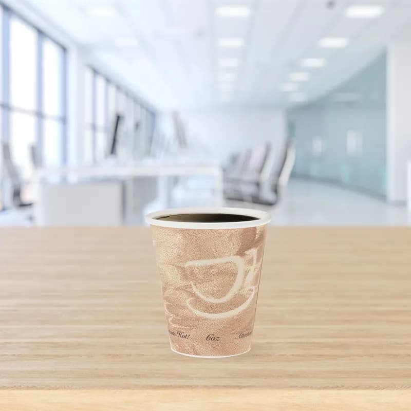 Solo® Hot Cup 6 OZ SSP Multicolor Mistique® Stock Print 50 Count/Pack 20 Packs/Case 1000 Count/Case