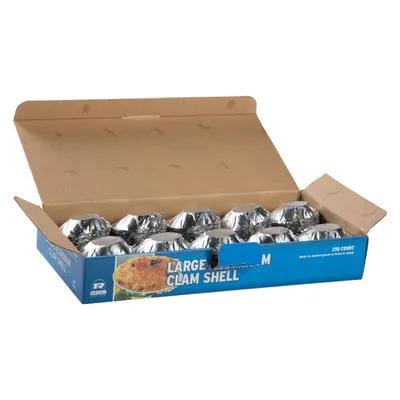 Take-Out Container Base Large (LG) Aluminum Silver 250 Count/Pack 4 Packs/Case 1000 Count/Case
