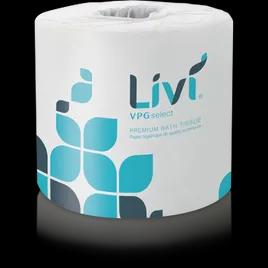 Livi® Toilet Paper & Tissue Roll 4.06X3.98 IN 1PLY White Standard High Capacity 1000 Sheets/Roll 80 Rolls/Case