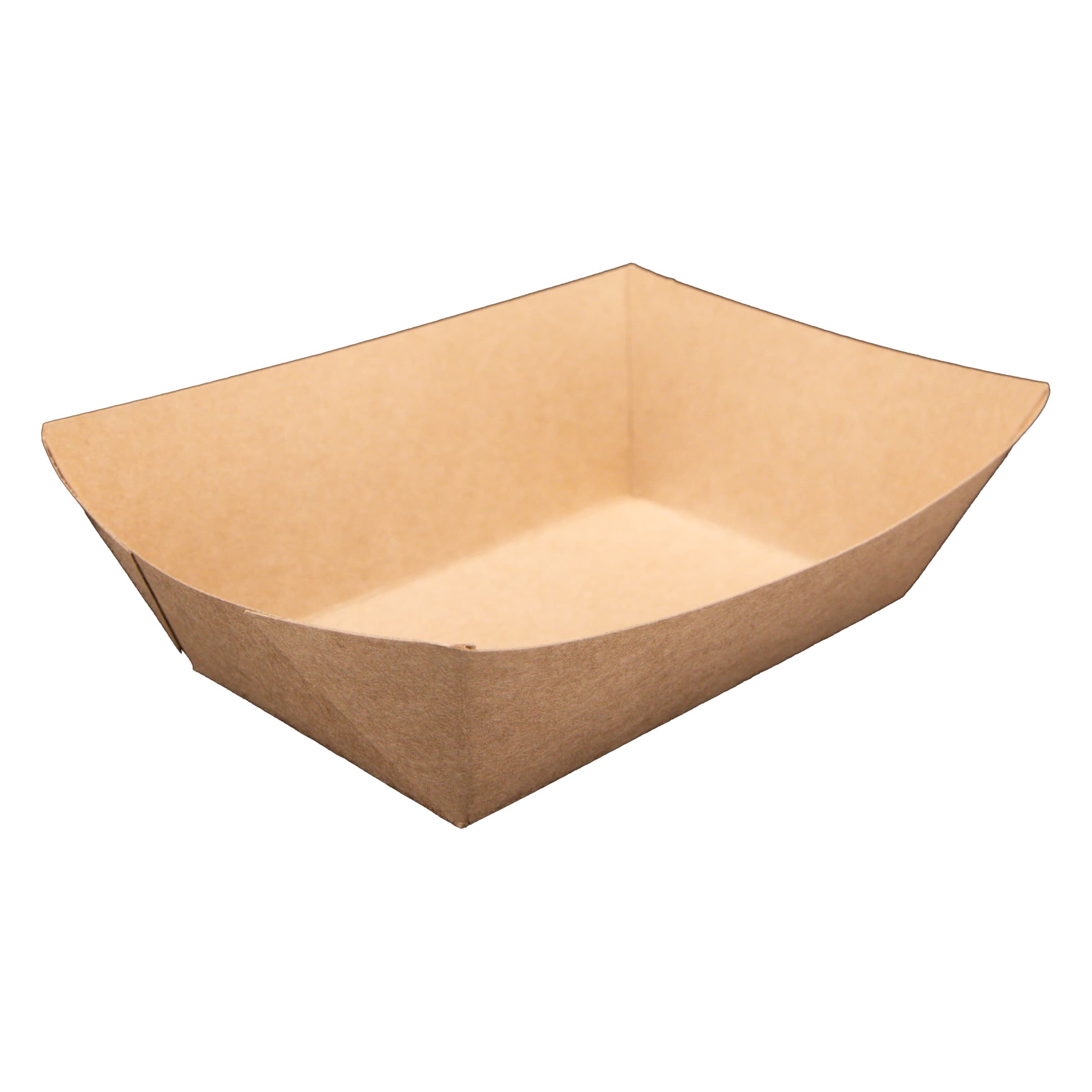 Food Tray 3 LB Kraft Paperboard Kraft Rectangle 500/Case