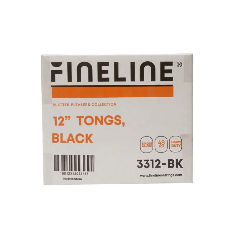 Tongs 12 IN PS Black 48/Case
