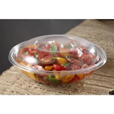 Lid High Dome 10.25X1.5 IN 1 Compartment PET Clear Round For 64-80 OZ Bowl Unhinged 50/Case