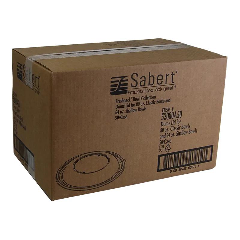 Lid High Dome 10.25X1.5 IN 1 Compartment PET Clear Round For 64-80 OZ Bowl Unhinged 50/Case