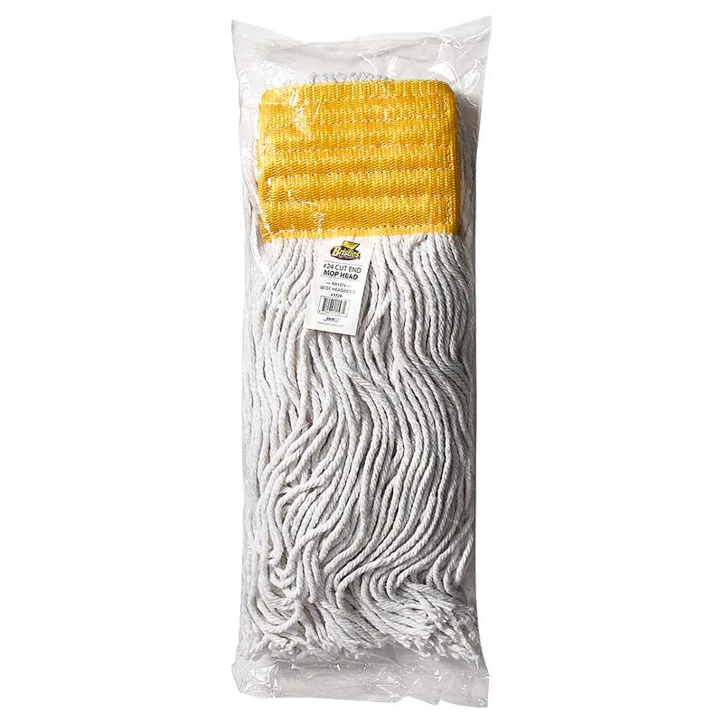 Mop Head Finish Applicator #24 20 OZ White Rayon 4PLY Cut End 1/Each