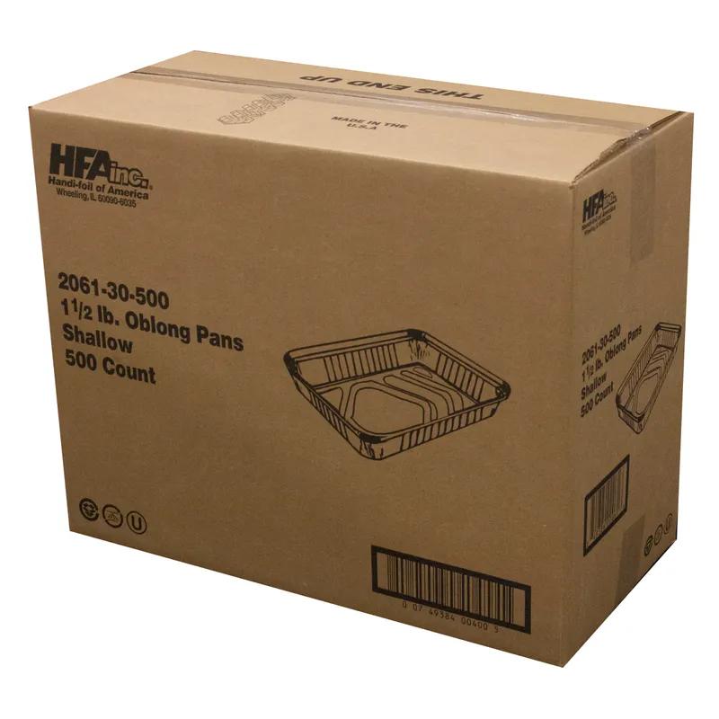 Take-Out Container Base 8.625X6X1.25 IN Aluminum Silver Oblong 500/Case