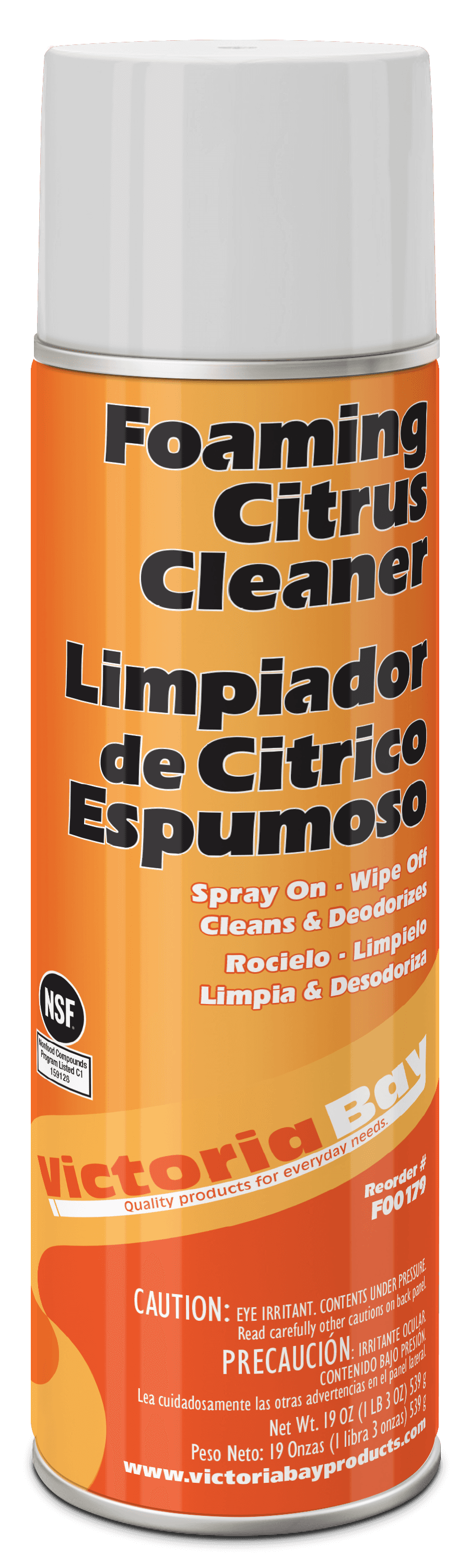 Victoria Bay Foaming Citrus Cleaner Degreaser 19 FLOZ 12/Case
