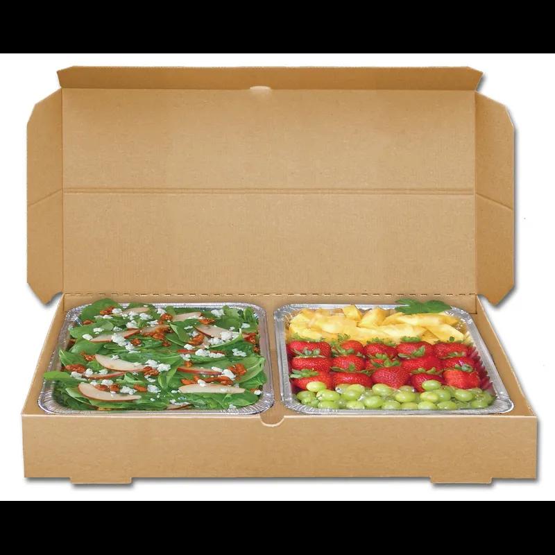 The Catering Box REGULAR 21.75X13.25X2.5 IN Corrugated Cardboard Kraft Rectangle
Folding Display Lid Option 50/Bundle