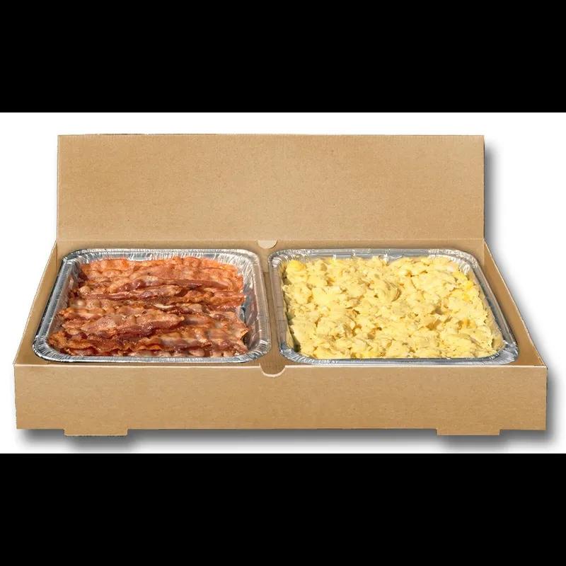 The Catering Box REGULAR 21.75X13.25X2.5 IN Corrugated Cardboard Kraft Rectangle
Folding Display Lid Option 50/Bundle