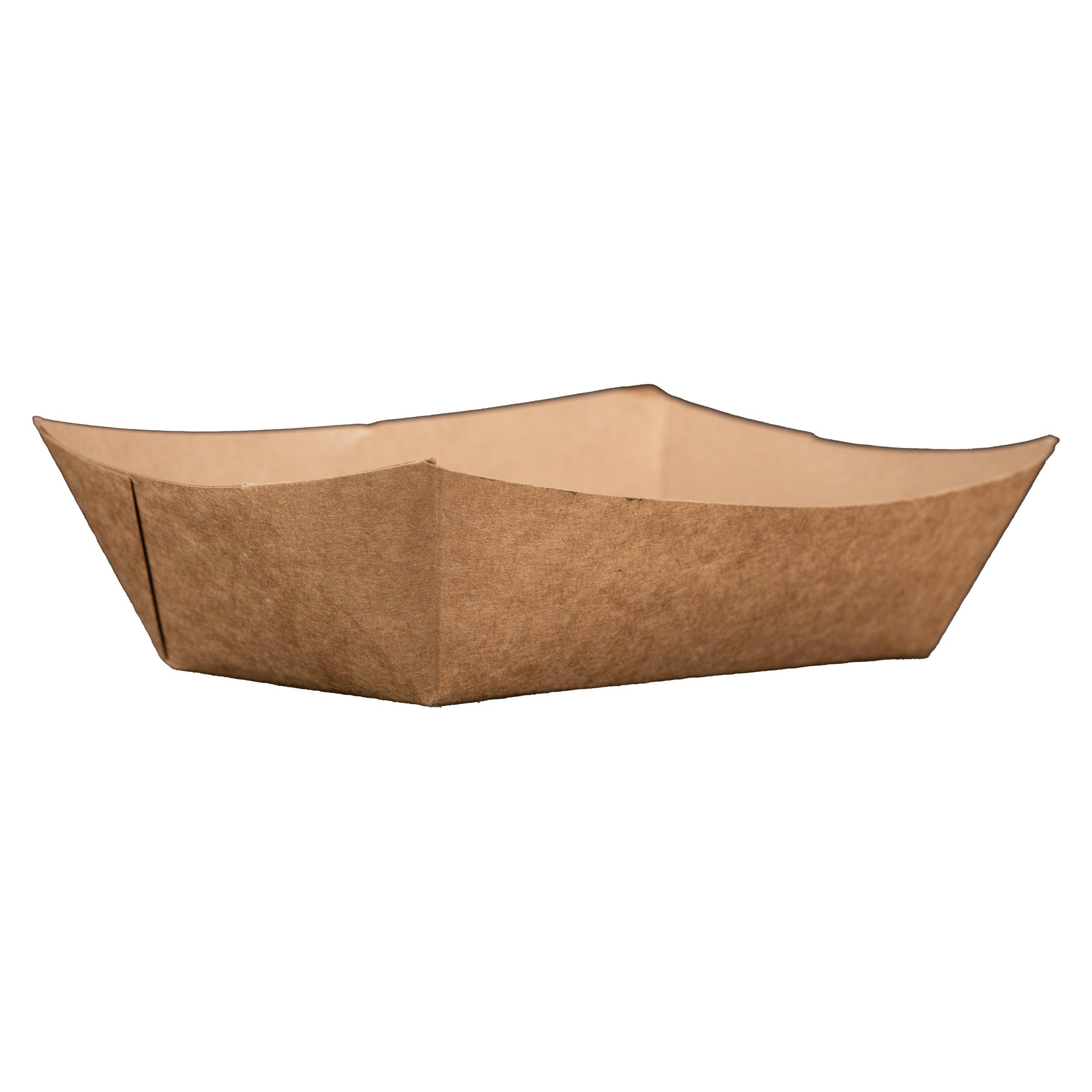 Food Tray 5 LB Kraft Paperboard Kraft Rectangle 500/Case