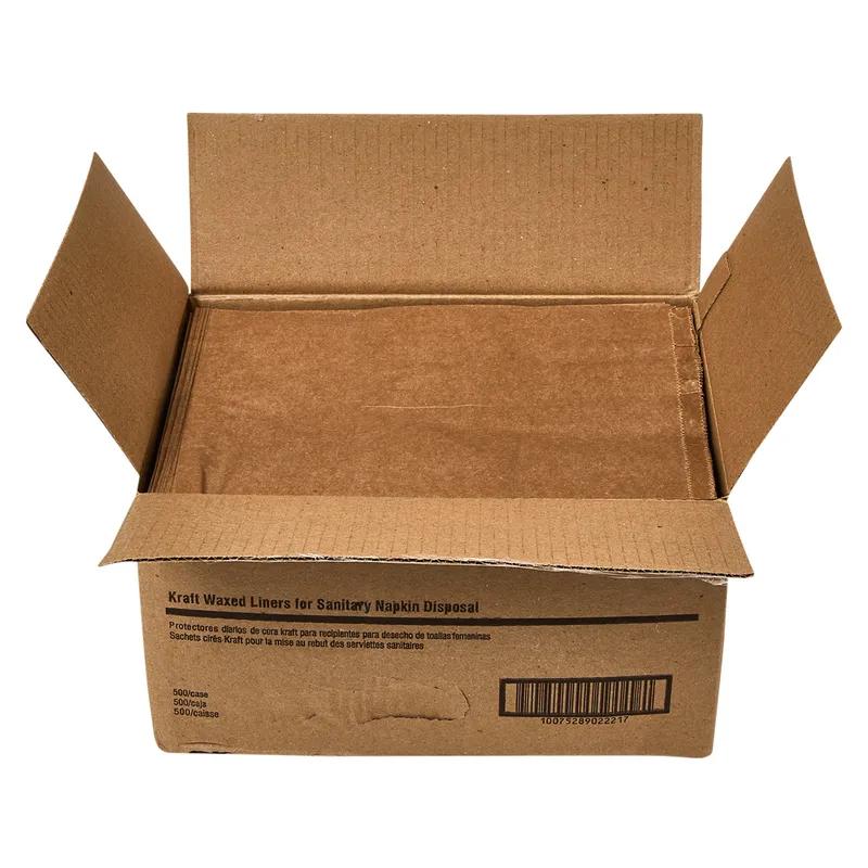 Menstrual Care Sanitary Bag 7.5X10.5+3 IN Kraft Wax Coated Paper 500/Case