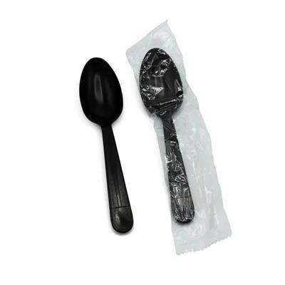 Victoria Bay Spoon PP Black Heavyweight Individually Wrapped 1000/Case