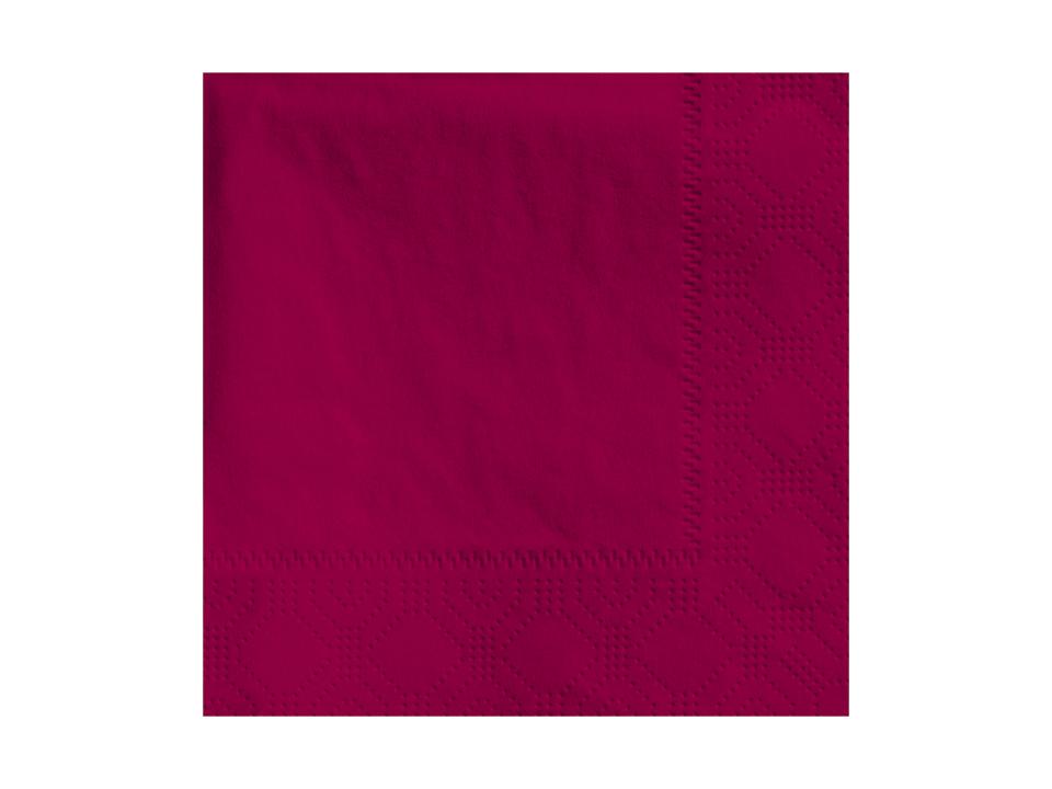 Beverage Napkins 10X10 IN Burgundy Paper 2PLY 1/4 Fold 1000/Case