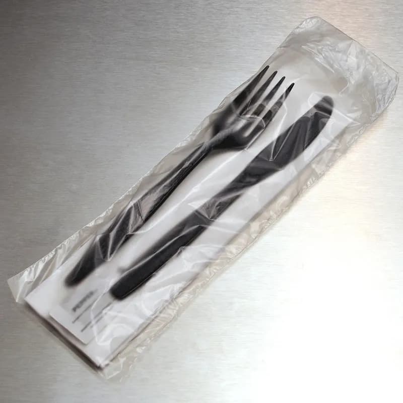 Silverware Bag 3.5X10 IN Low-Density Polyethylene (LDPE) 0.75MIL Clear With Flip Top Closure Flat 2000/Case