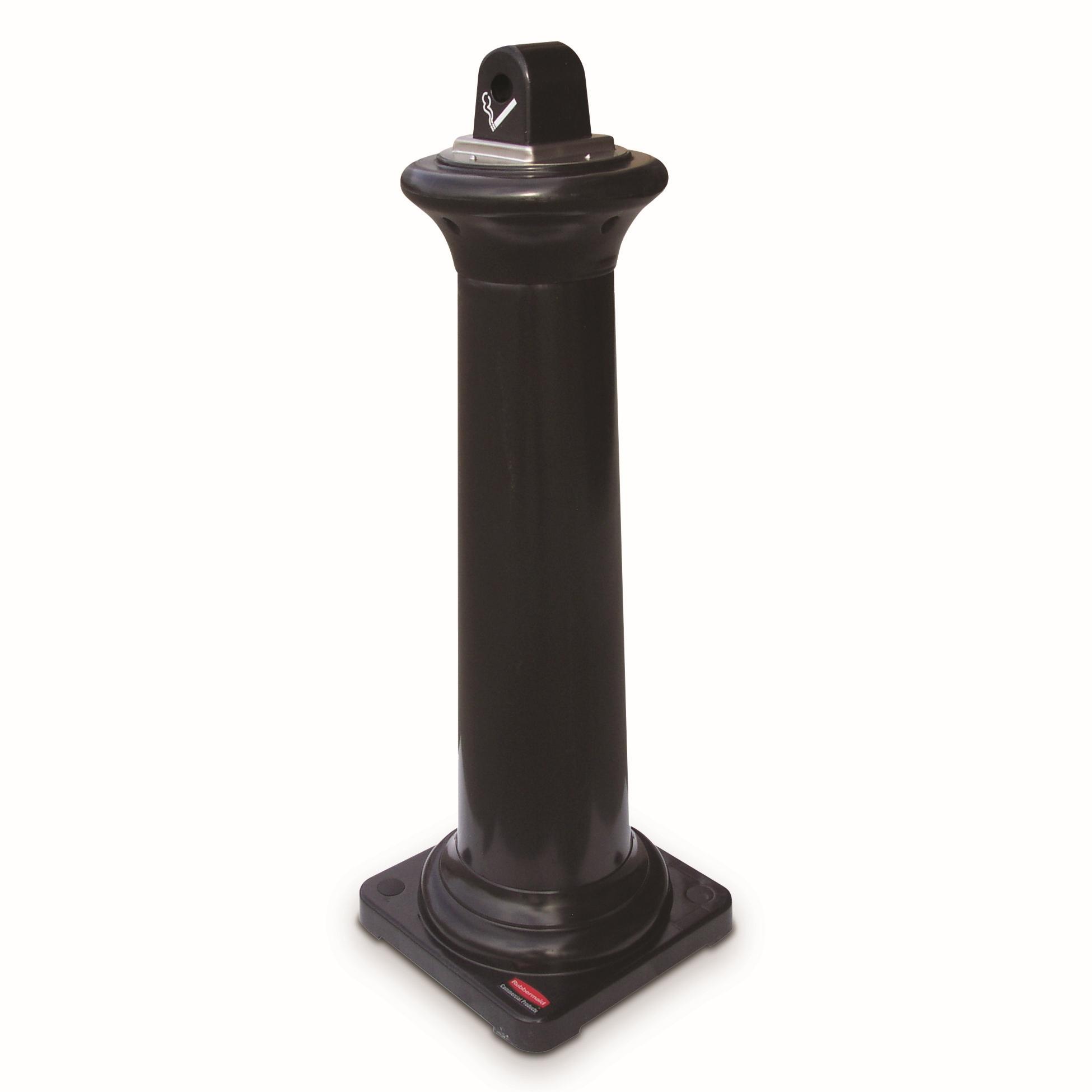 GroundsKeeper® Smoking Receptacle 13X13X38.38 IN Black Metal 1/Each