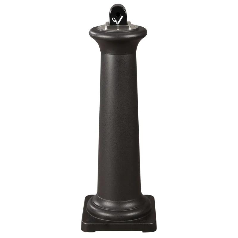 GroundsKeeper® Smoking Receptacle 13X13X38.38 IN Black Metal 1/Each