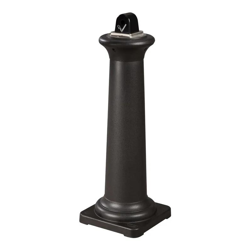 GroundsKeeper® Smoking Receptacle 13X13X38.38 IN Black Metal 1/Each