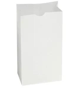 Bagcraft® Dubl Wax® Muffin Bag 5X3.125X9.6875 IN 4 LB Wax Coated Paper White With Self-Opening (SOS) Closure 1000/Case