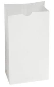 Bagcraft® Dubl Wax® Muffin Bag 5X3.125X9.6875 IN 4 LB Wax Coated Paper White With Self-Opening (SOS) Closure 1000/Case