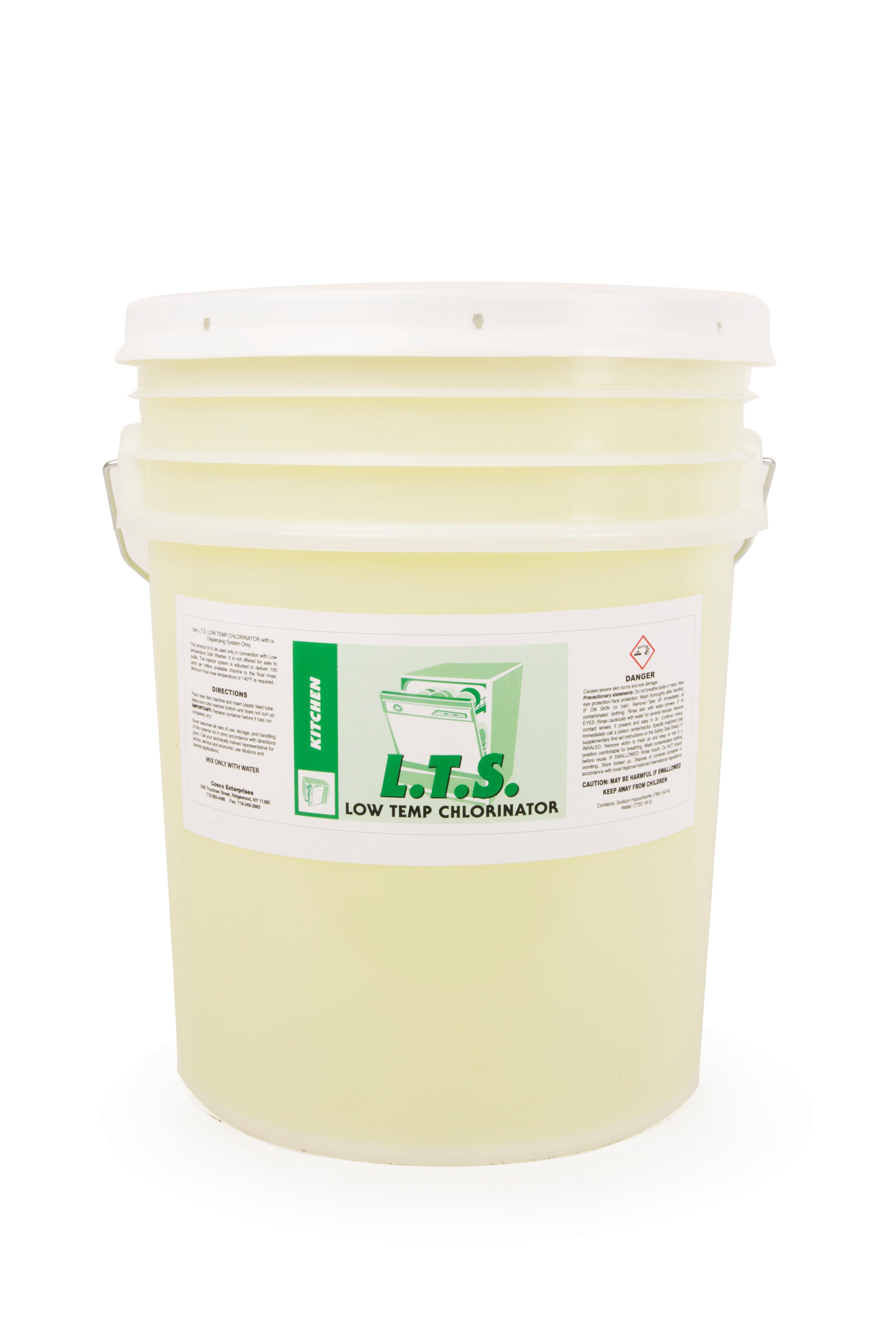 Unscented Dishmachine Sanitizer 5 GAL Low Temperature Liquid Chlorinator 1/Pail