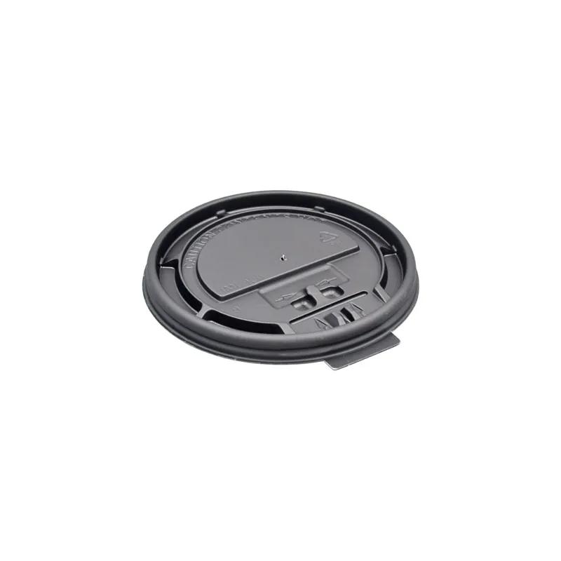 Victoria Bay Lid Flat PS Black For 10-20 OZ Hot Cup 1000/Case