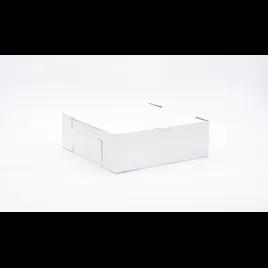 Easy Lock Cake Box 12X12X4 IN SUS Paperboard CRB White Square Lock Corner 1-Piece 100/Bundle