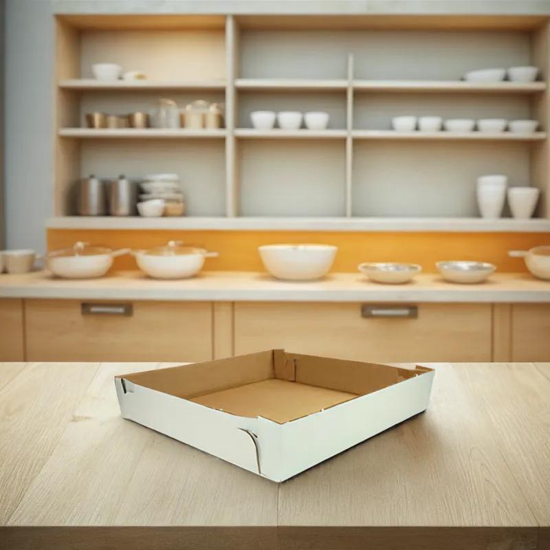 Cake Box 14X14X6 IN Corrugated Paperboard Square 2-Piece 25/Bundle