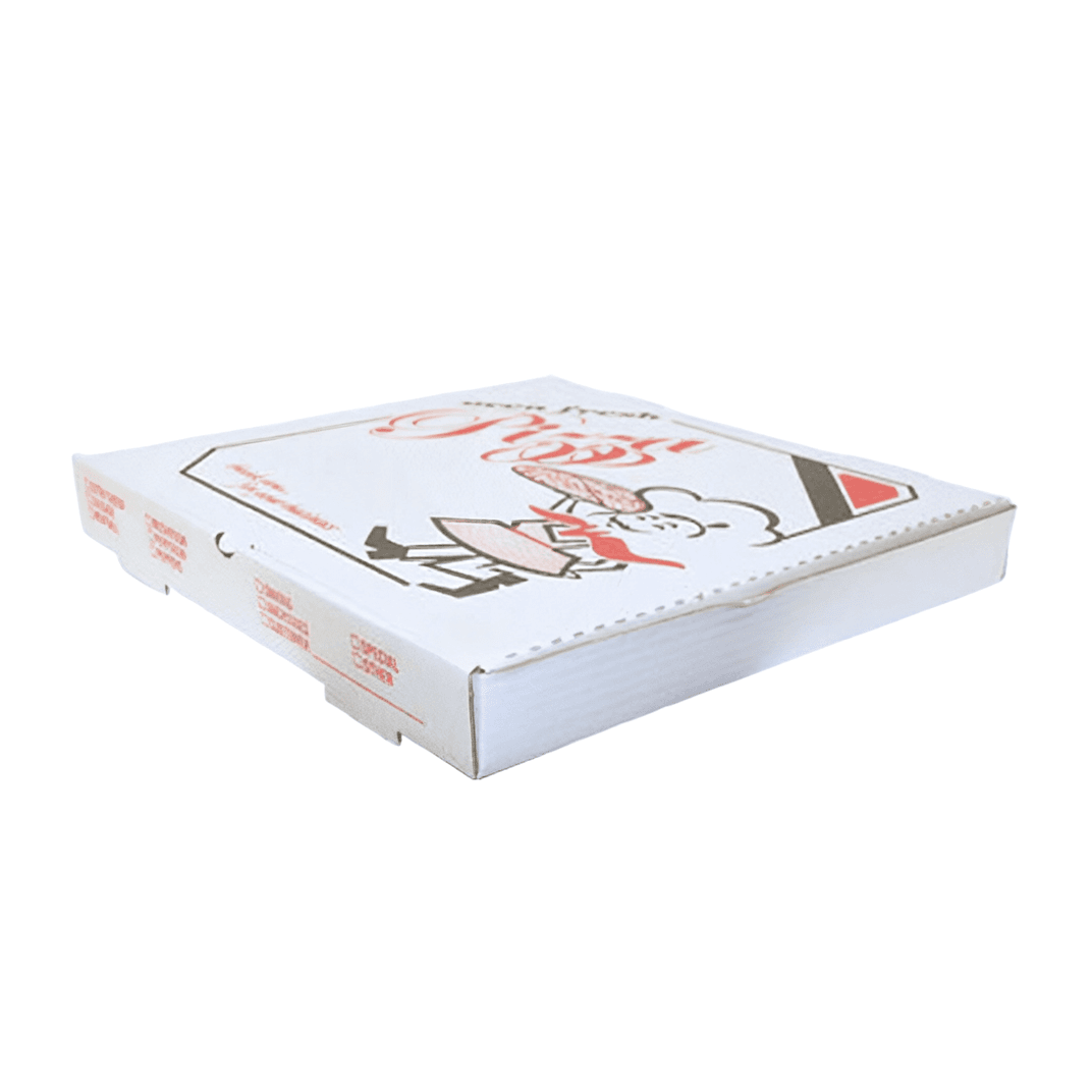 Pizza Box 18X18 IN Corrugated Cardboard White Stock Print 50/Bundle