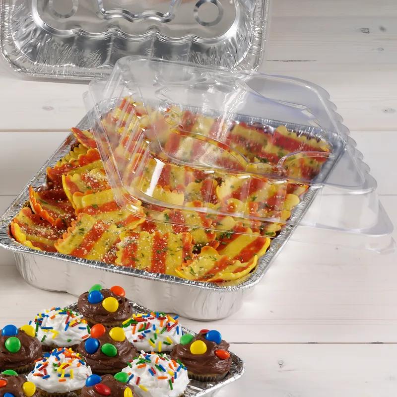 Lid Dome 8X6X1 IN Plastic Clear Rectangle For Container 500/Case