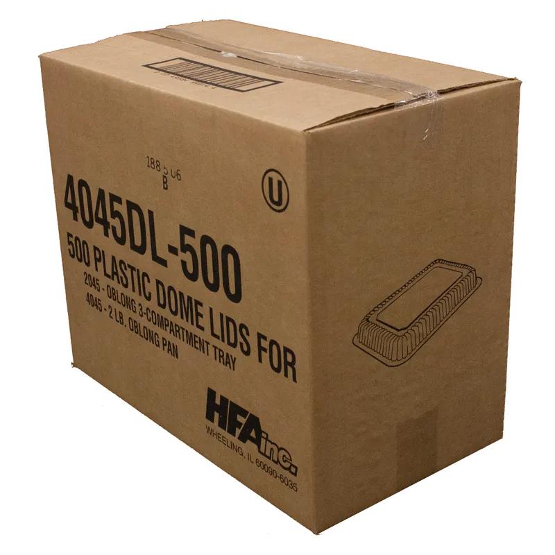 Lid Dome 8X6X1 IN Plastic Clear Rectangle For Container 500/Case