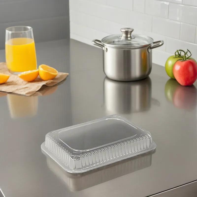 Lid Dome 8X6X1 IN Plastic Clear Rectangle For Container 500/Case