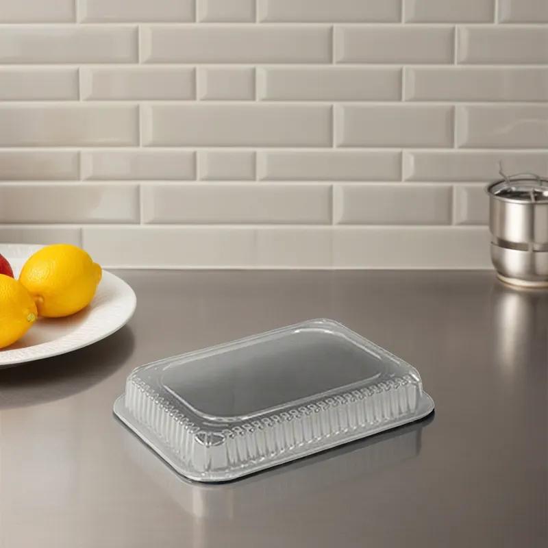 Lid Dome 8X6X1 IN Plastic Clear Rectangle For Container 500/Case