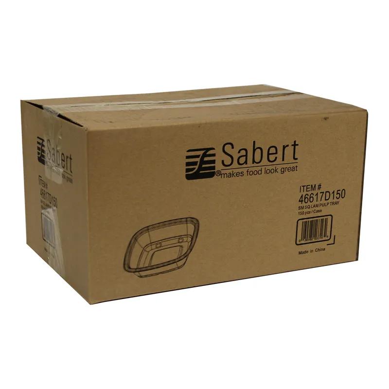 Take-Out Container Base 6.3X6.3X1.6 IN Pulp Fiber PLA Kraft Square 150/Case