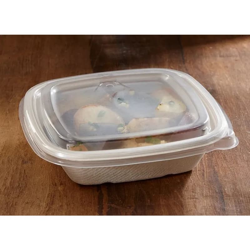 Lid Dome 6.51X6.51X0.5 IN PP Clear Square For 16 OZ Container 150/Case