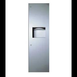 Paper Towel Dispenser & Waste Receptacle Stainless Steel Satin Recessed 1/Each