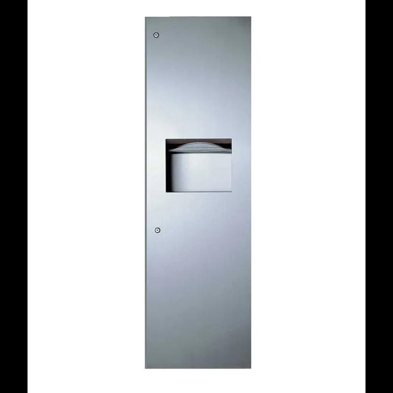 Paper Towel Dispenser & Waste Receptacle Stainless Steel Satin Recessed 1/Each
