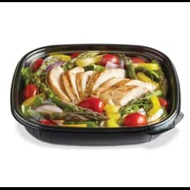 Fresh 'n Clear® Bowl Medium (MED) 24 OZ PET Black Square 300/Case