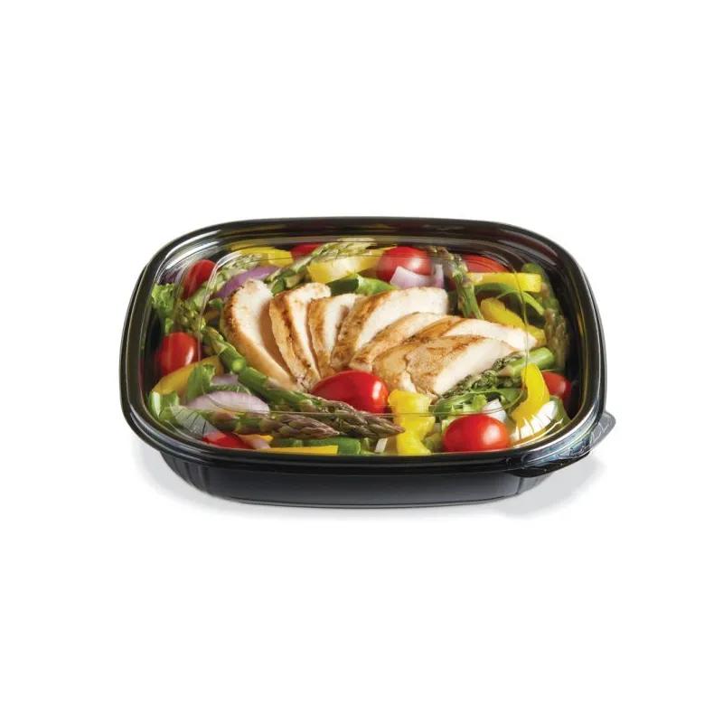 Fresh 'n Clear® Bowl Medium (MED) 24 OZ PET Black Square 300/Case