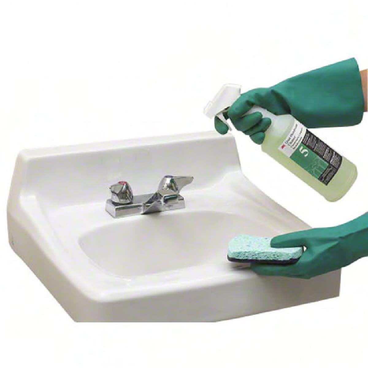 Spray Bottle & Trigger Sprayer 32 FLOZ PE Clear White 1/Each