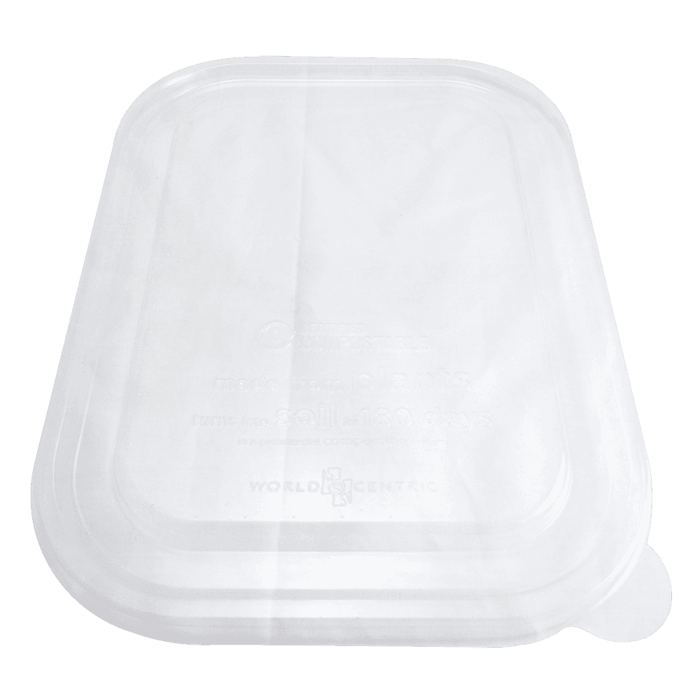 Lid Dome 10.2X7.8X0.5 IN PLA Clear Rectangle For Tray 400/Case