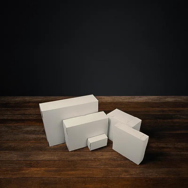 Easy Lock Cake Box 8X8X6 IN SUS Paperboard CRB White Square Lock Corner 1-Piece 100/Bundle