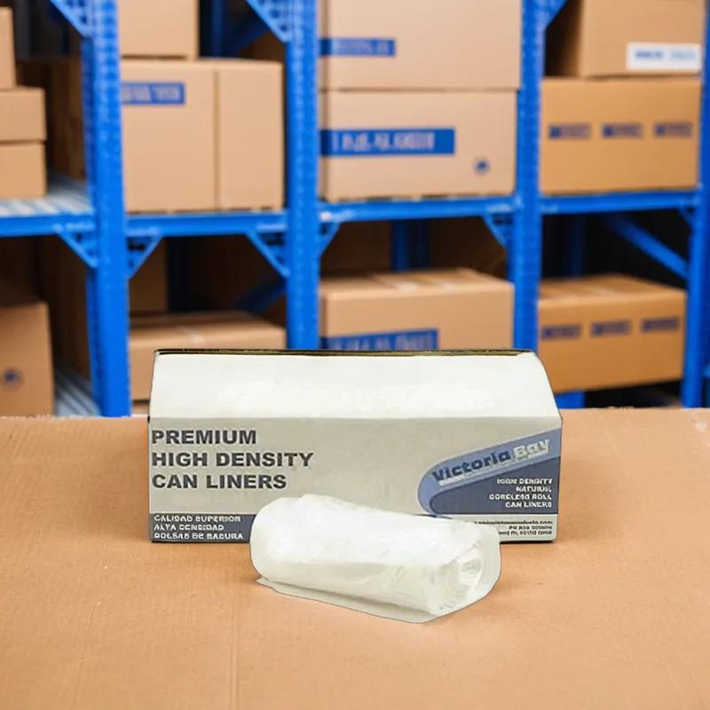 Victoria Bay Can Liner 30X37 IN Clear Plastic 10MIC Flat Pack 500/Case