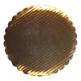 Cake Board 14 IN Corrugated Paperboard Gold Round Scalloped 100/Case