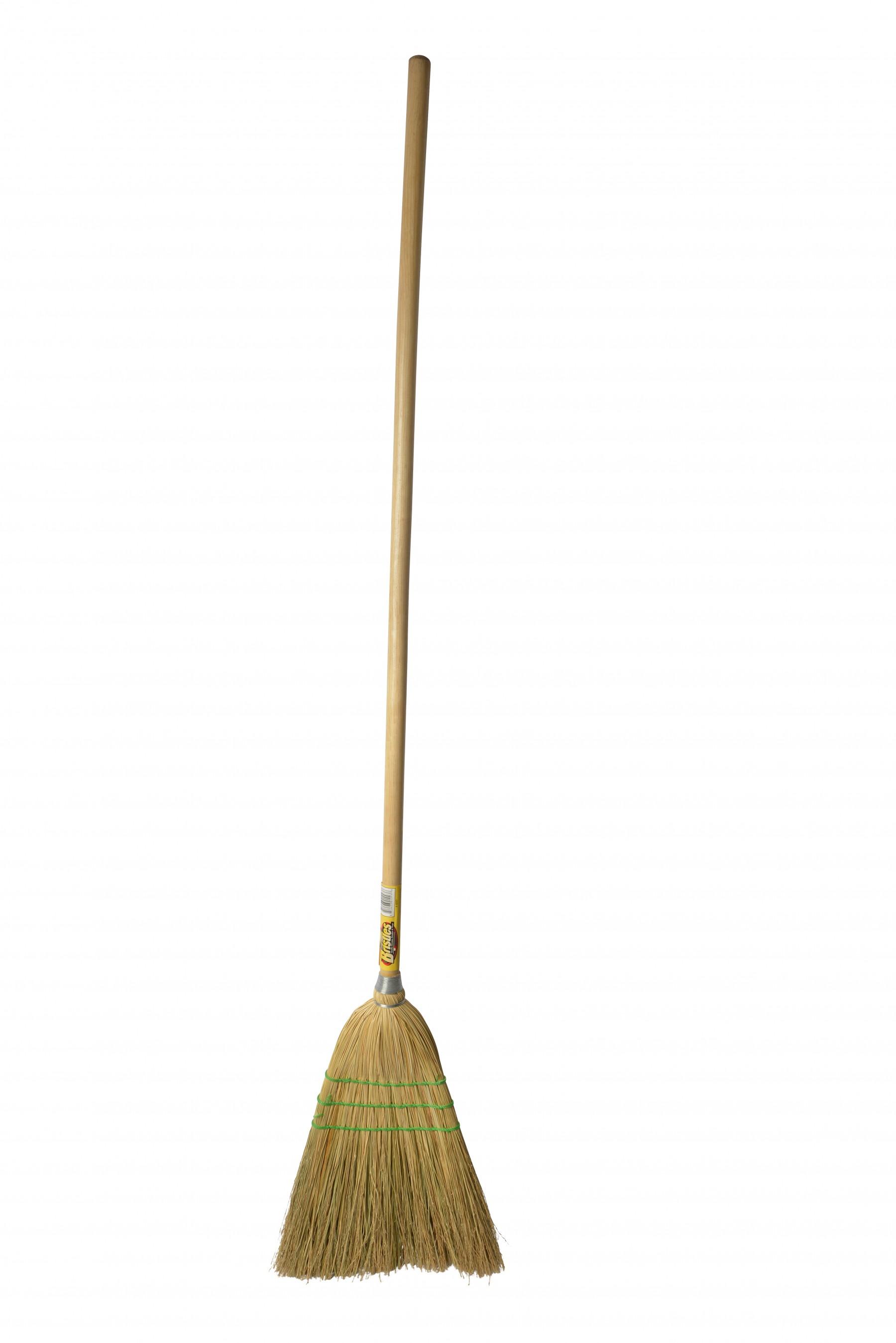 Bristles Maids Broom 0.875X8 IN With 42IN Handle Natural Wood Corn 1/Each