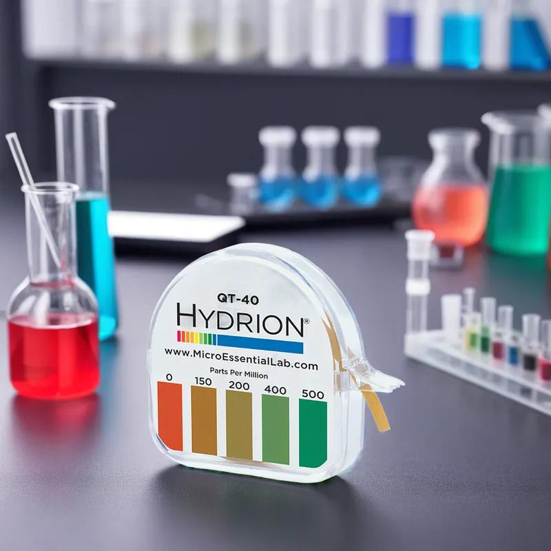 Hydrion® Quaternary pH Test Strips 0, 150, 200, 400, 500 PPM Range Test 10/Case