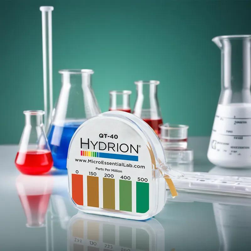 Hydrion® Quaternary pH Test Strips 0, 150, 200, 400, 500 PPM Range Test 10/Case