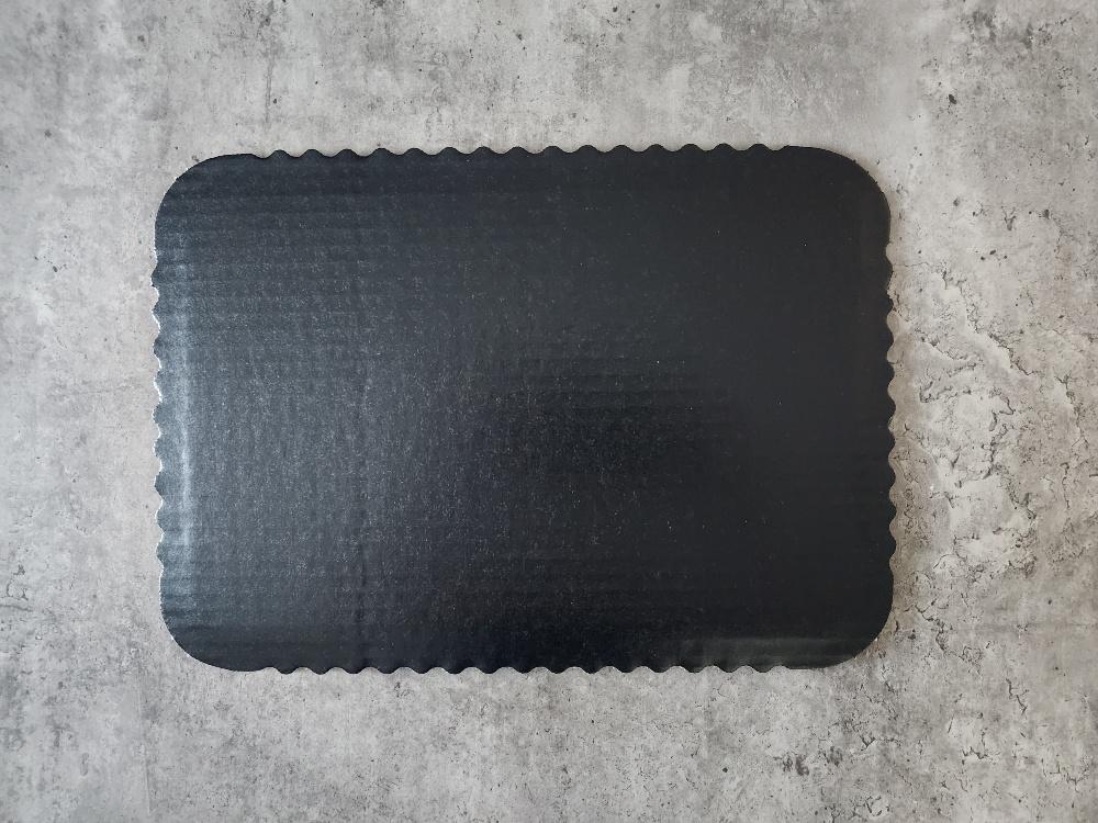Cake Board 1/8 Size Paperboard Black Rectangle Embossed 200/Case