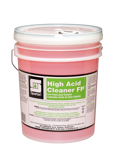High Acid Cleaner FP® Unscented Food Processing Detergent Cleaner 5 GAL Food Contact Acidic Low Foam 1/Pail